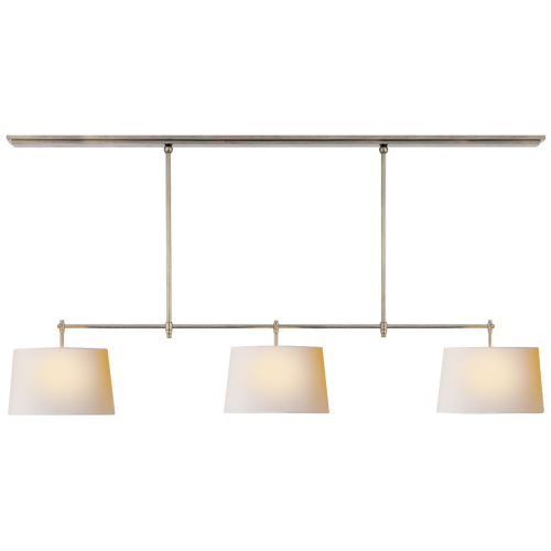 Bryant Large Billiard in Antique Nickel with Natural Paper Shades