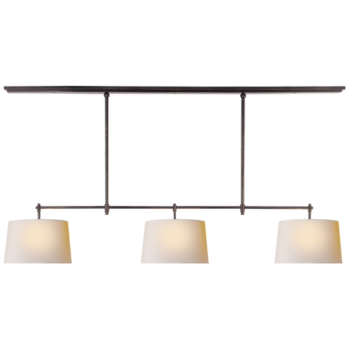 Bryant Large Billiard in Bronze with Natural Paper Shades
