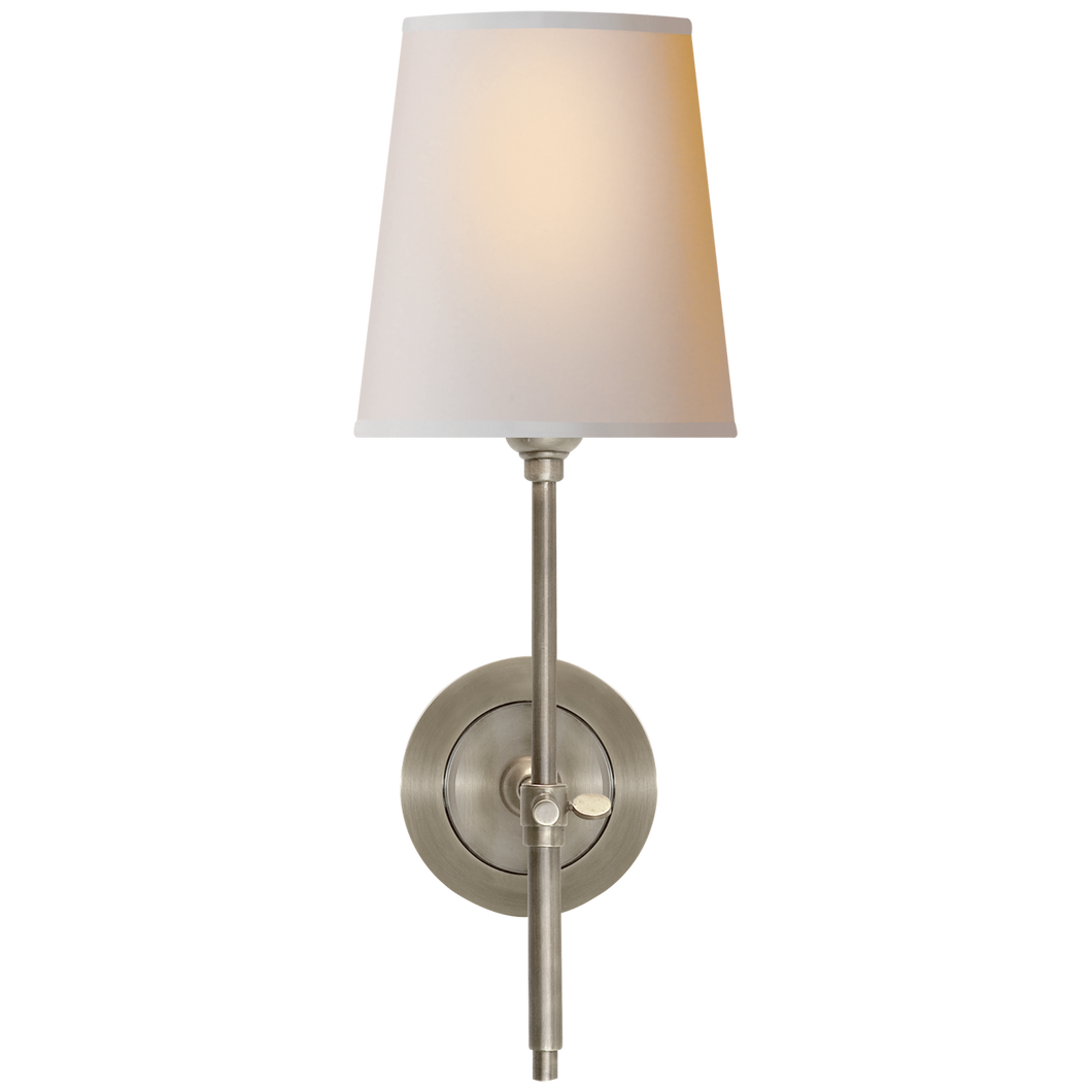 Bryant Sconce in Antique Nickel with Natural Paper Shade