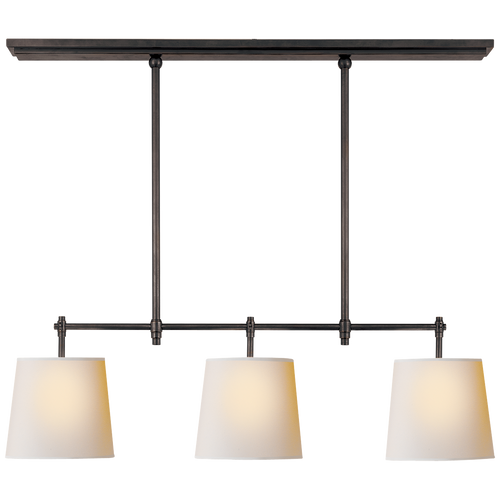 Bryant Small Billiard in Bronze with Natural Paper Shades