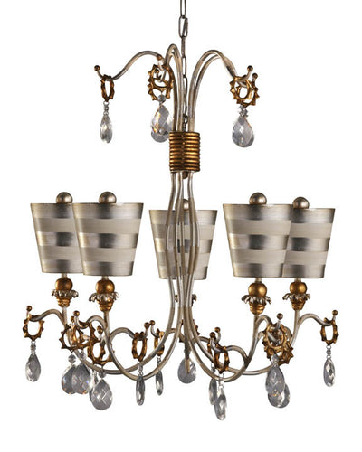 Silver 5 Arm Chandelier, Lighting, Laura of Pembroke
