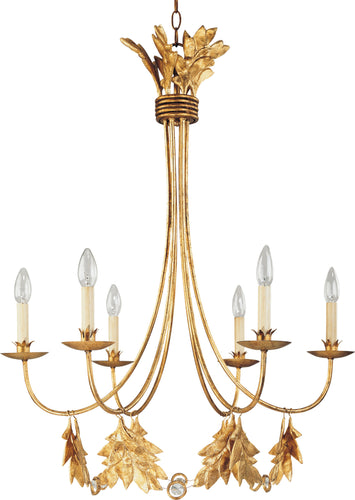 6 Arm Chandelier, Lighting, Laura of Pembroke