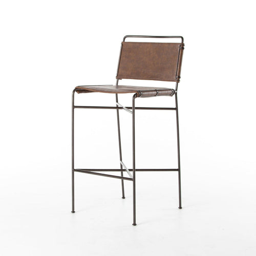 WHARTON COUNTER STOOL, DISTRESSED BROWN