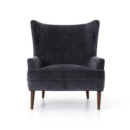 CLERMONT CHAIR-CHARCOAL WORN VELVET