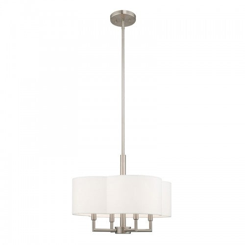 Chelsea 4 Light Brushed Nickel Pendant Chandelier, Lighting, Laura of Pembroke