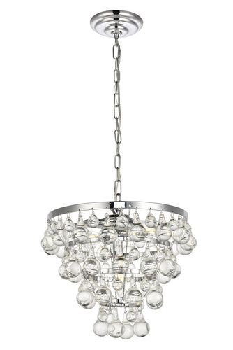 Chrome and Teardrop Crystal 3 Light Pendant, Lighting, Laura of Pembroke