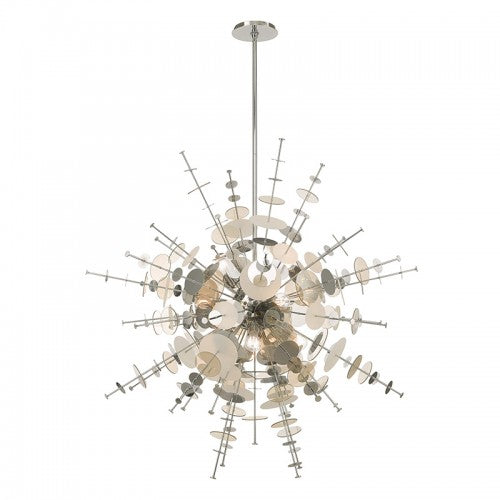 Circulo 12 Light Polished Chrome Grand Foyer Pendant Chandelier, Lighting, Laura of Pembroke