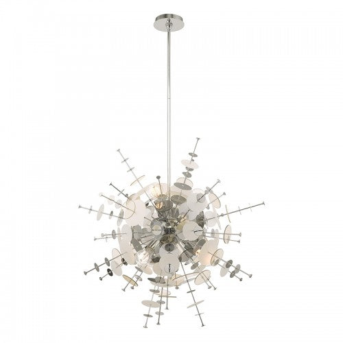 Circulo 6 Light Polished Chrome Pendant Chandelier, Lighting, Laura of Pembroke