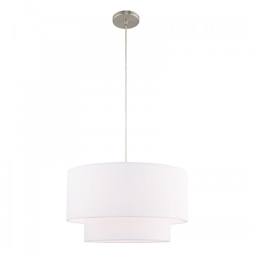 Clark 1 Light Brushed Nickel Pendant Chandelier, Lighting, Laura of Pembroke