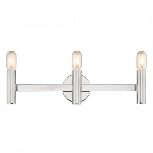 Copenhagen 3 Light Polished Chrome Bath Vanity, Lighting, Laura of Pembroke
