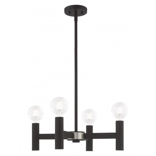 Copenhagen 4 Light Black Mini Chandelier, Lighting, Laura of Pembroke