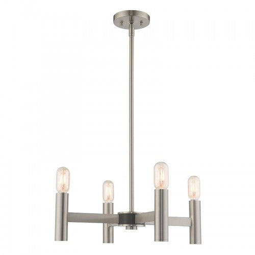 Copenhagen 4 Light Brushed Nickel Mini Chandelier, Lighting, Laura of Pembroke