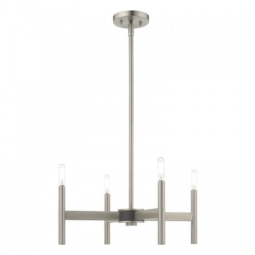 Copenhagen 4 Light Brushed Nickel Mini Chandelier, Lighting, Laura of Pembroke