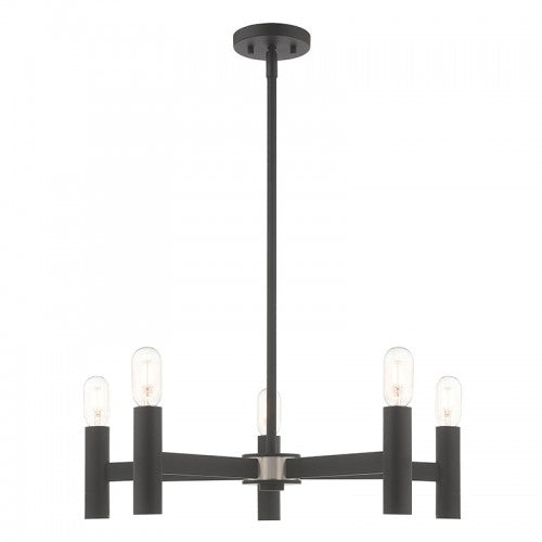 Copenhagen 5 Light Black Chandelier, Lighting, Laura of Pembroke