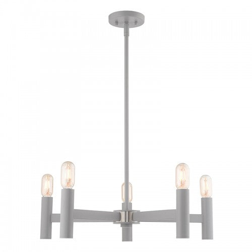 Copenhagen 5 Light Nordic Gray Chandelier, Lighting, Laura of Pembroke