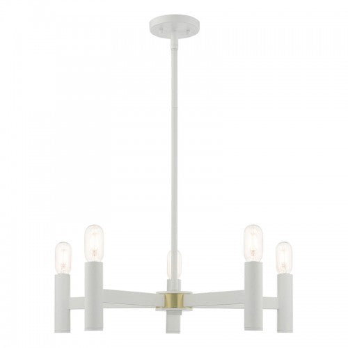 Copenhagen 5 Light White Chandelier, Lighting, Laura of Pembroke