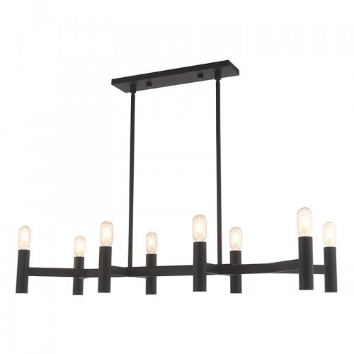 Copenhagen 8 Light Black Linear Chandelier, Lighting, Laura of Pembroke