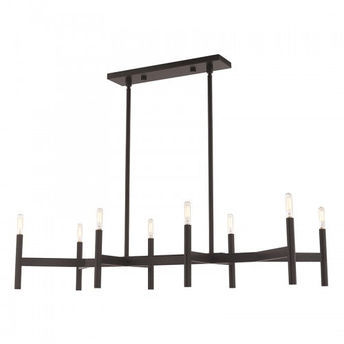 Copenhagen 8 Light Bronze Linear Chandelier, Lighting, Laura of Pembroke