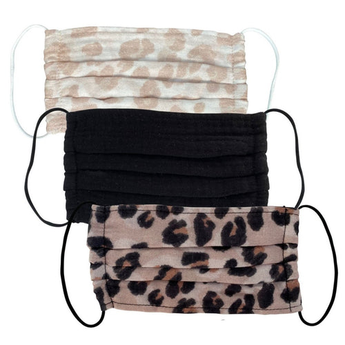 COTTON MASK 3PC SET-LEOPARD