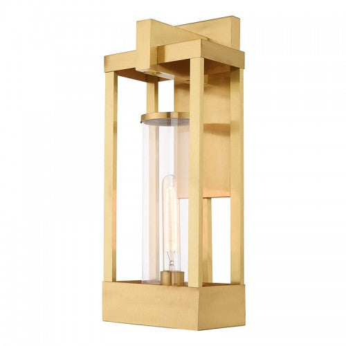 Delancey 1 Light Satin Brass Wall Lantern, Lighting, Laura of Pembroke