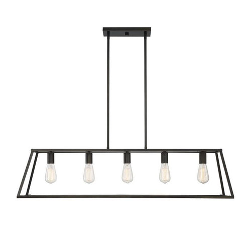 Denton 5 Light Bronze Linear Chandelier