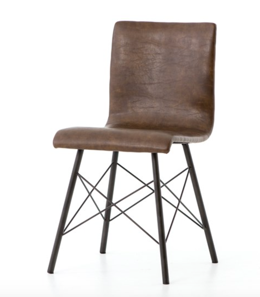 Diaw Dining Chair-Distressed Brown