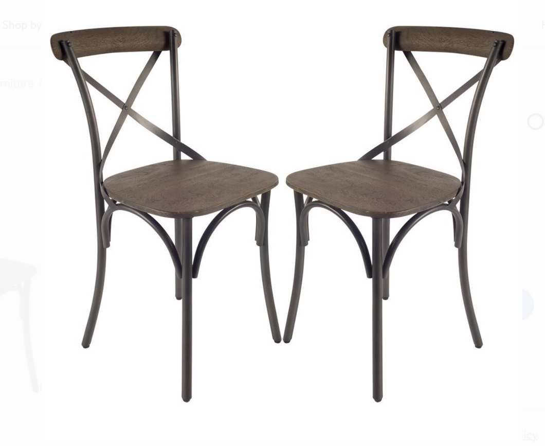 Dining Chair With Brown Finish 