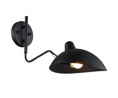 Droid Bronze & Brushed Gold Movable Arm 1 Light Sconce