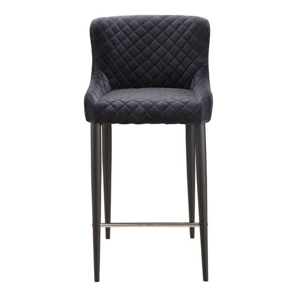 ETTA COUNTER STOOL, DARK GREY