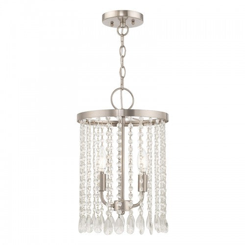 Elizabeth 2 Light Brushed Nickel Mini Pendant, Lighting, Laura of Pembroke