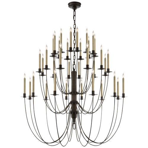Erika Three-Tier Chandelier in Aged Iron