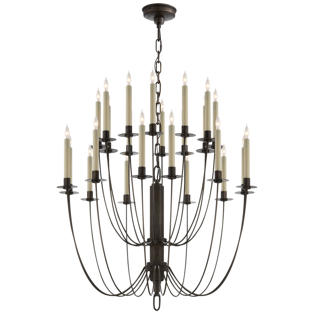 Erika Two-Tier Chandelier in Aged Iron