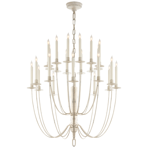 Erika Two-Tier Chandelier in Belgian White