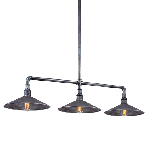 Old Silver Industrial Linear Pendant, Lighting, Laura of Pembroke