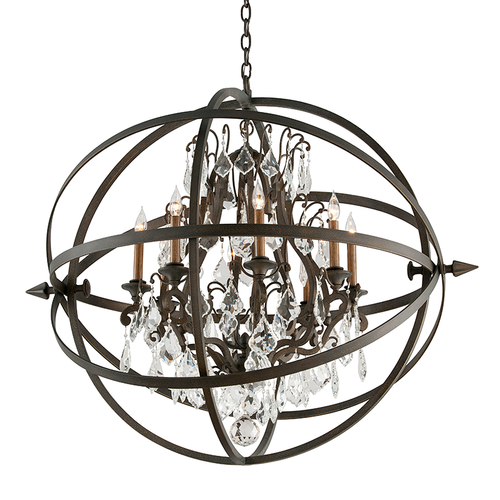 Vintage Bronze and Crystal Extra Large Chandelier, Lighting, Laura of Pembroke