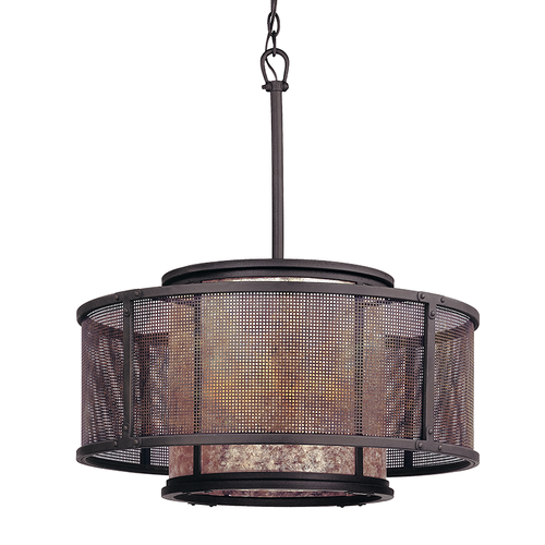 Copper Mountain Bronze Mesh 6 Light Chandelier, Lighting, Laura of Pembroke