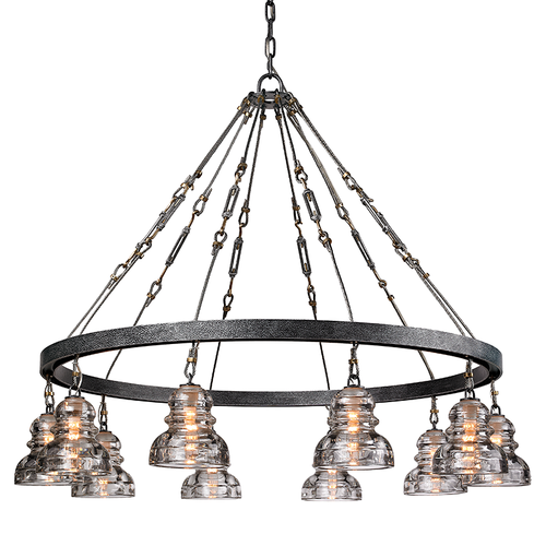 Menlo Park Old Silver 10 Light Chandelier, Lighting, Laura of Pembroke