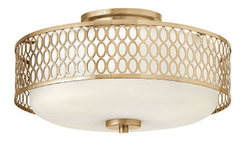 Brushed Gold Jules Bath Semi-flush, Lighting, Laura of Pembroke