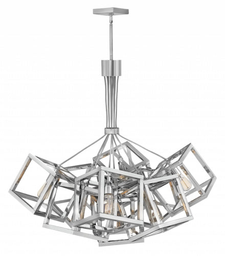 Polished Nickel Ensemble Stem Hung Single Tier Chandelier, Lighting, Laura of Pembroke