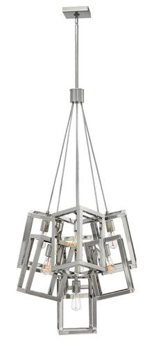 Polished Nickel Ensemble Foyer Pendant, Lighting, Laura of Pembroke