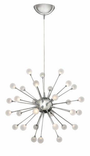 Polished Chrome Single Tier Foyer Chandelier, Lighting, Laura of Pembroke