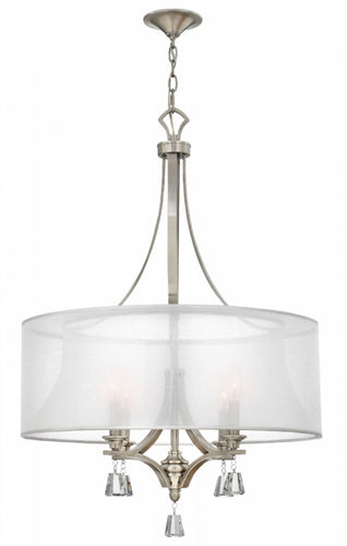 Silver Leaf Single Tier Chandelier, Lighting, Laura of Pembroke