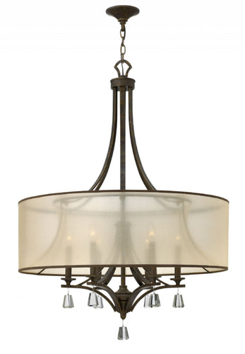 French Bronze Single Tier Foyer Chandelier, Lighting, Laura of Pembroke