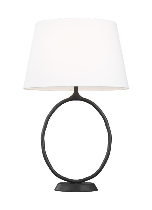 INDO TABLE LAMP, AGED IRON