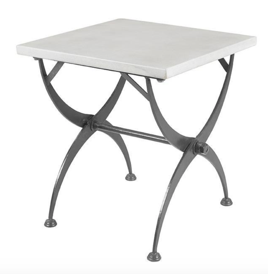 Folding Zinc Side Table