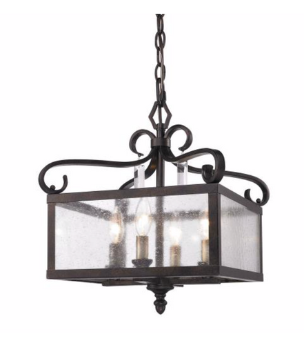  Four Light Convertible Semi-Flush Mount