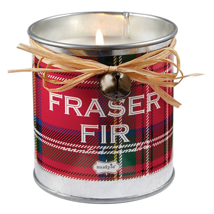 Plaid Fraser Fir Candle, Gifts, Mud Pie, Laura of Pembroke