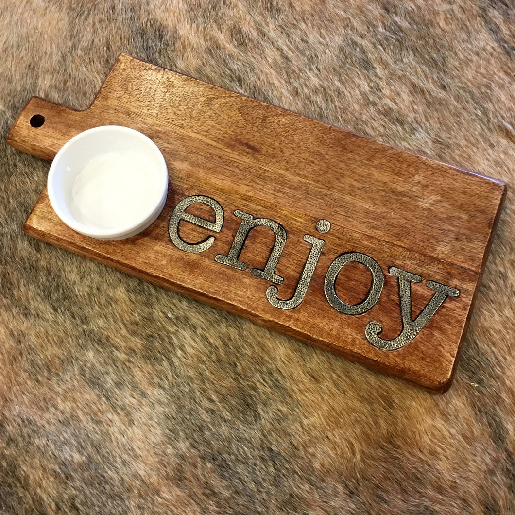 Enjoy Cutting Board, Gifts, Mud Pie, Laura of Pembroke