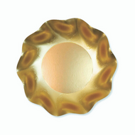 GOLD WAVY PAPER APPETIZER/DESSERT BOWLS
