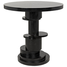 HUGO SIDE TABLE, HAND RUBBED BLACK